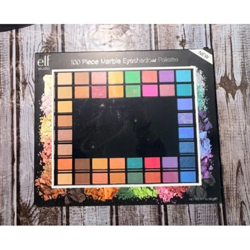 e.l.f. 100 Piece Eyeshadow Palette + Makeup Artist Makeup Brush Belt Bundle NEW!